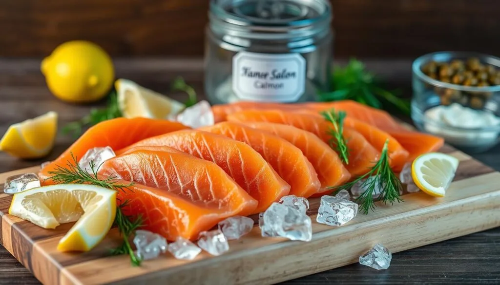 Storing smoked salmon