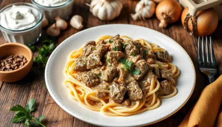 beef stroganoff recipe without mushrooms