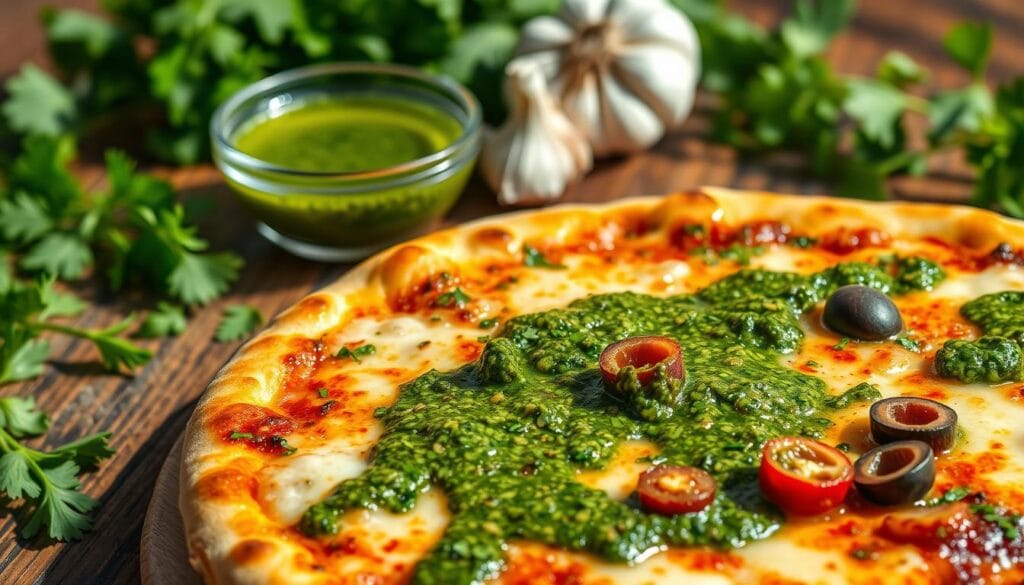 chimichurri pizza sauce