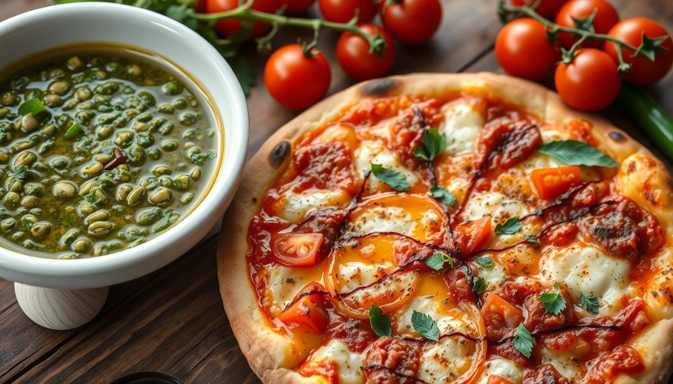 pizza sauce recipe using chimichurri sauce