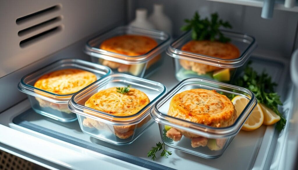 salmon patty storage