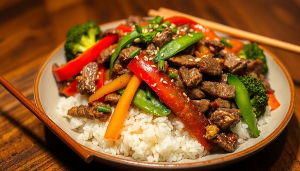 shaved steak stir fry