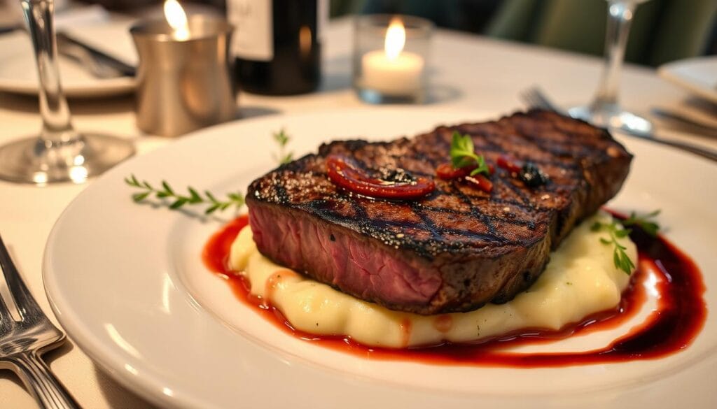 steak and potatoes