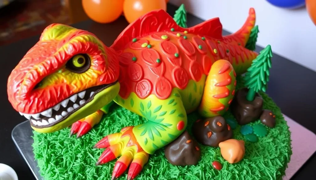 3D dinosaur cake