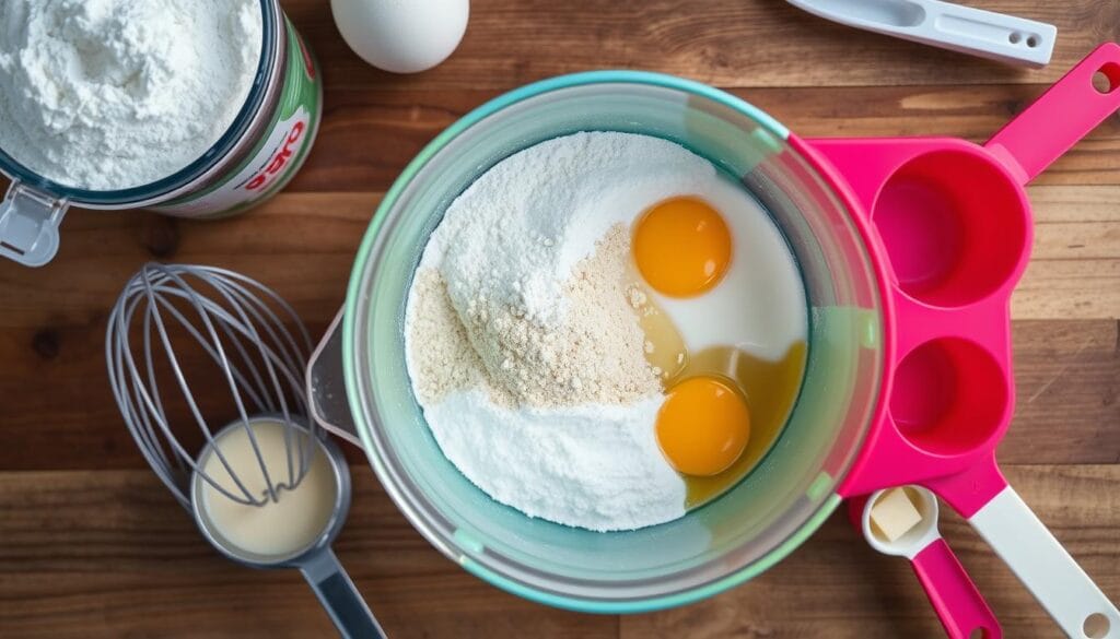 Cake Mix Preparation in Container