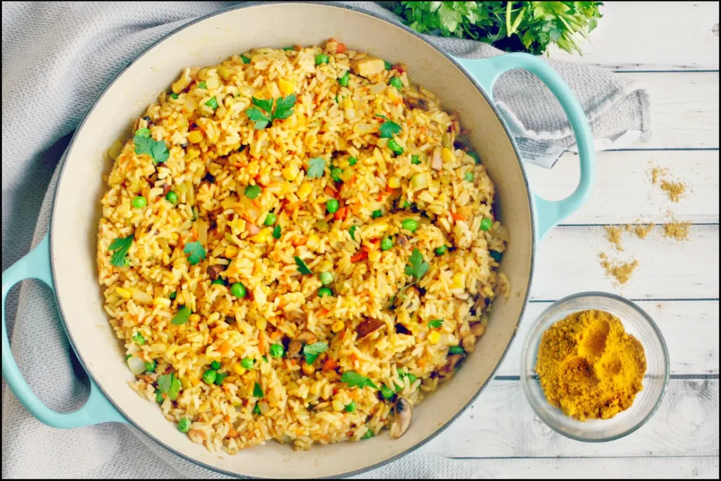 curry apple and deep fried rice recipe