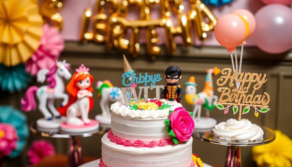 Customized birthday cake toppers