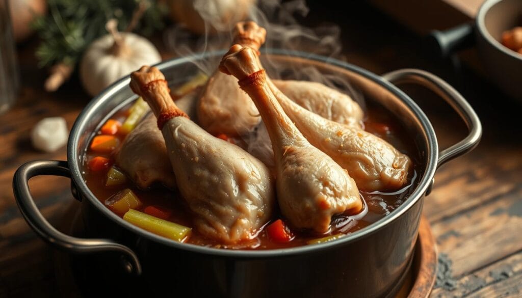 Simmered turkey necks