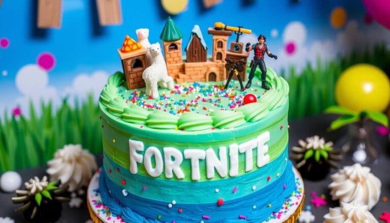 cream fortnite theme cake