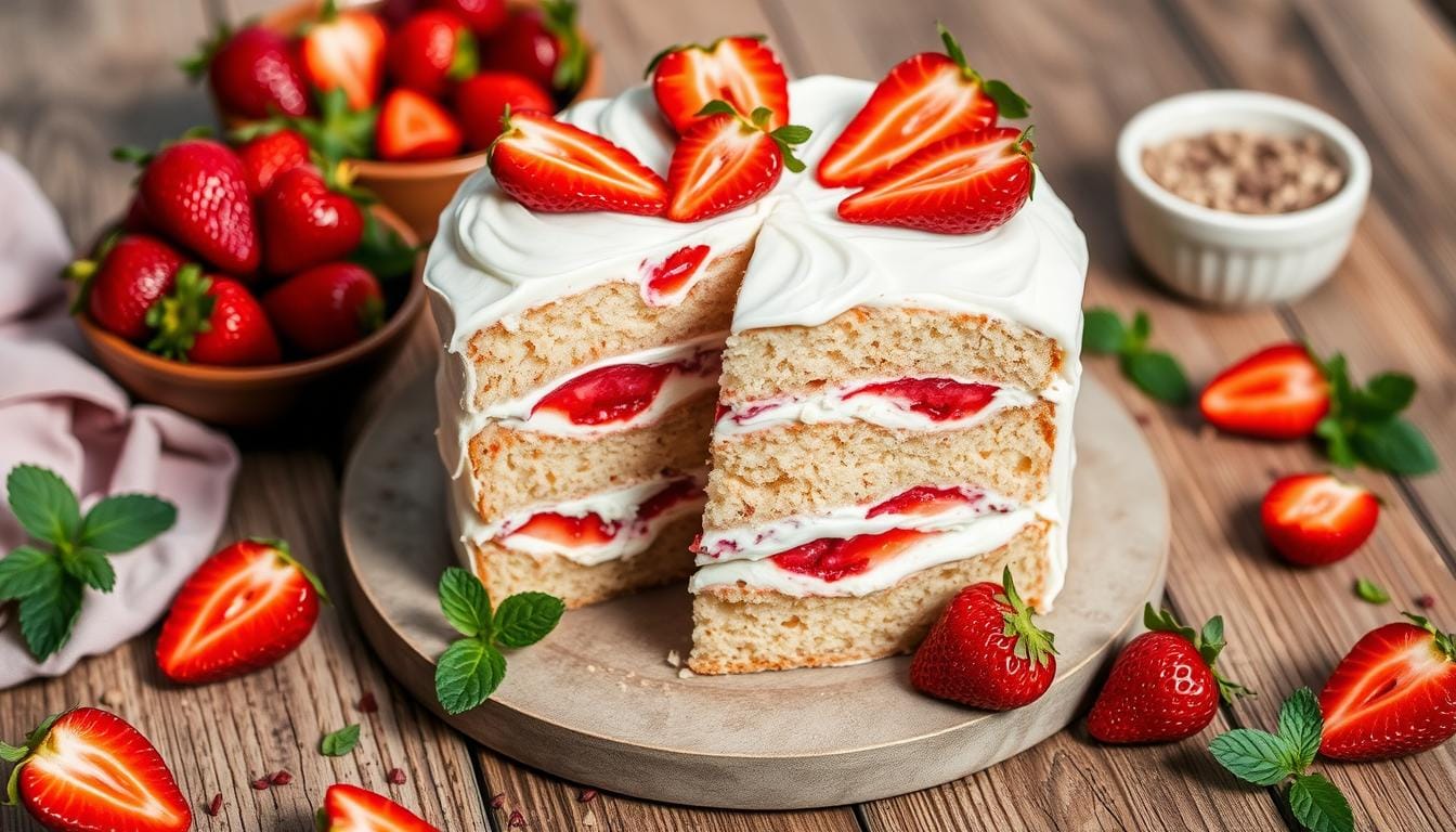 strawberry earthquake cake